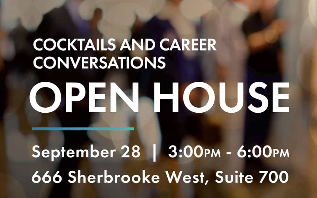 Cocktails and Career Conversations Open House on September 28th
